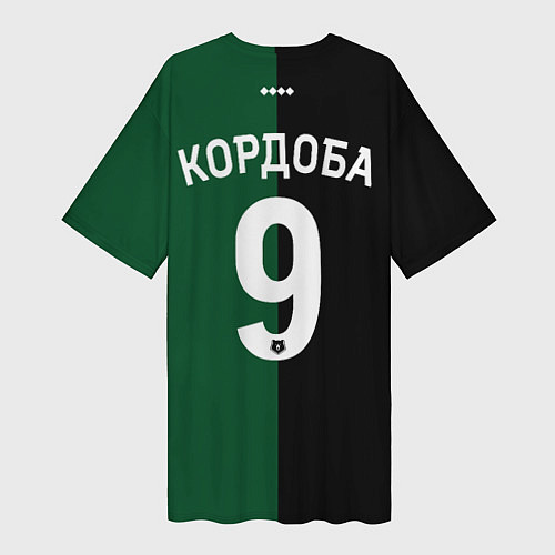 Женская длинная футболка Кордоба - ФК Краснодар / 3D-принт – фото 2