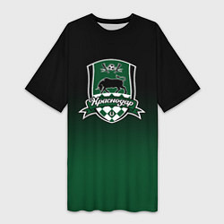 Женская длинная футболка ФК Краснодар - градиент