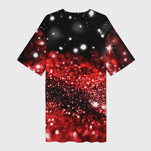 Женская длинная футболка Bones в кожаной куртке / 3D-принт – фото 2