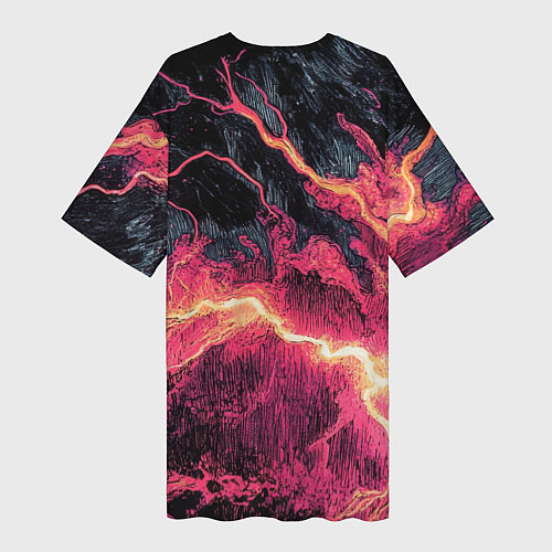 Женская длинная футболка Bones в мантии со звездами / 3D-принт – фото 2