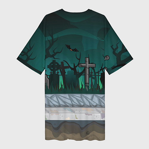 Женская длинная футболка Bones в стиле куклы Вуды / 3D-принт – фото 2