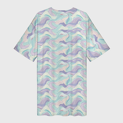 Женская длинная футболка Зайчик с венком из цветов на голове / 3D-принт – фото 2