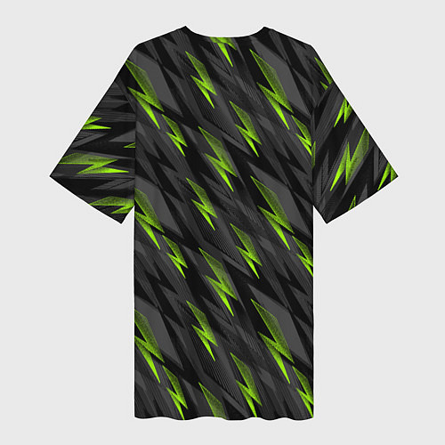 Женская длинная футболка Bones психоделический стиль / 3D-принт – фото 2