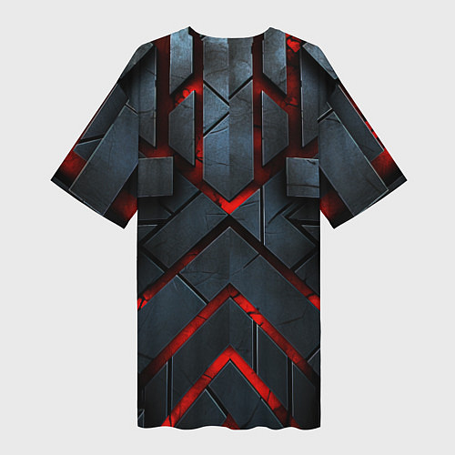 Женская длинная футболка Bones в стиле дьявола с пластинкой / 3D-принт – фото 2