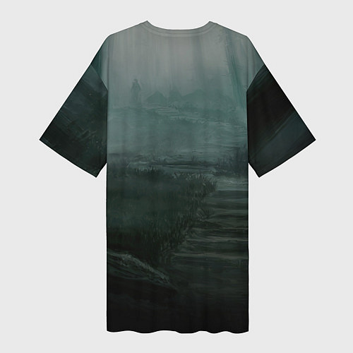 Женская длинная футболка Bones арка из костей / 3D-принт – фото 2