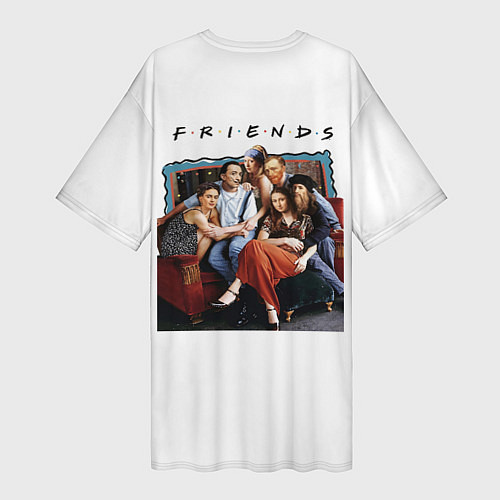 Женская длинная футболка Друзья художники - how you doin / 3D-принт – фото 2