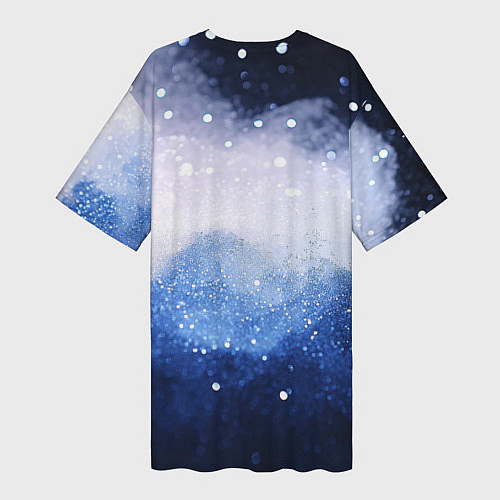 Женская длинная футболка Lana Del Rey лежит / 3D-принт – фото 2