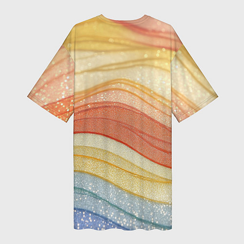 Женская длинная футболка Lana Del Rey в платье с цветами / 3D-принт – фото 2