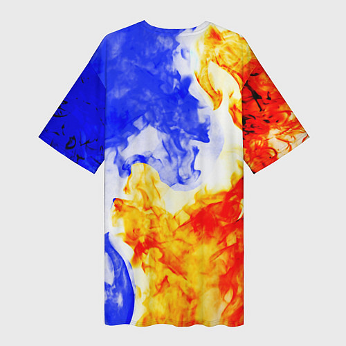 Женская длинная футболка Doom битва огня / 3D-принт – фото 2