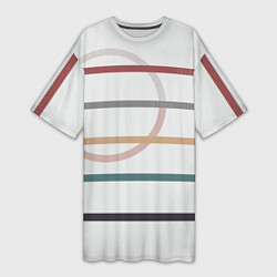 Женская длинная футболка Stripes and circle