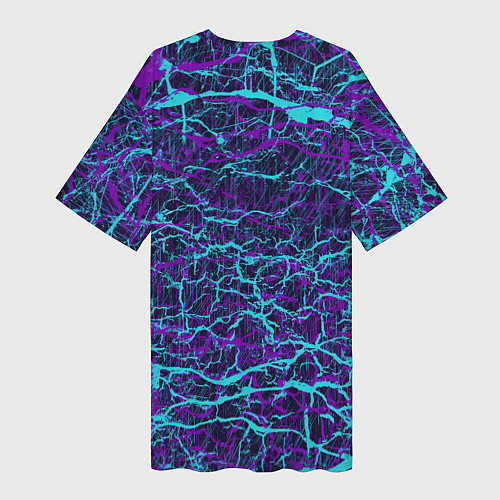 Женская длинная футболка Призрак самурая - неновый арт / 3D-принт – фото 2