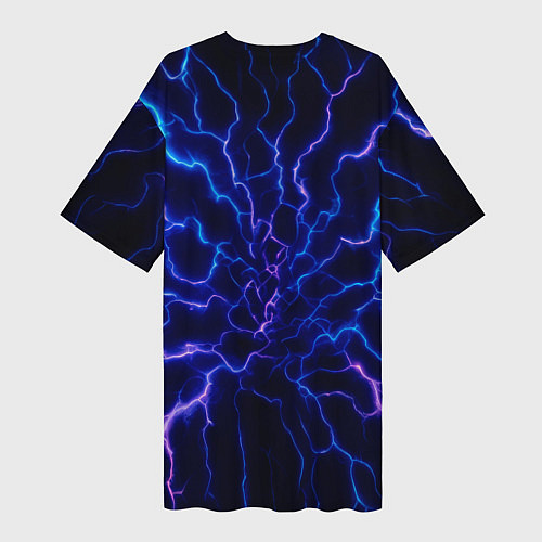 Женская длинная футболка Разряд молнии текстура / 3D-принт – фото 2