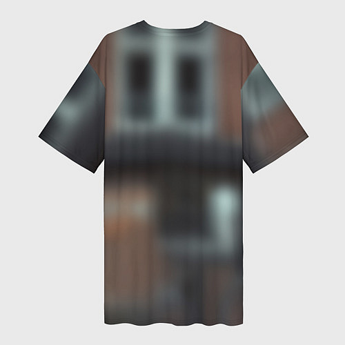 Женская длинная футболка Голубь шпион с ретро фотокамерой / 3D-принт – фото 2