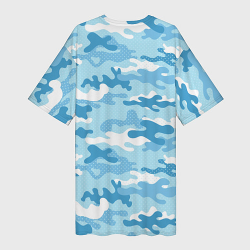 Женская длинная футболка ВМФ злой медведь с автоматом / 3D-принт – фото 2