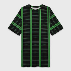 Женская длинная футболка Color black cage