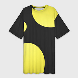 Футболка женская длинная Лава лампа макро баланс абстракция, цвет: 3D-принт