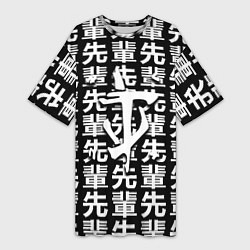 Женская длинная футболка Doom logo japan