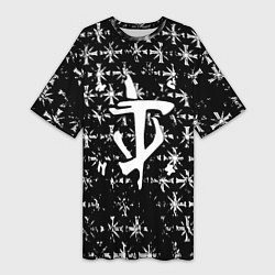 Женская длинная футболка Doom x farcry game