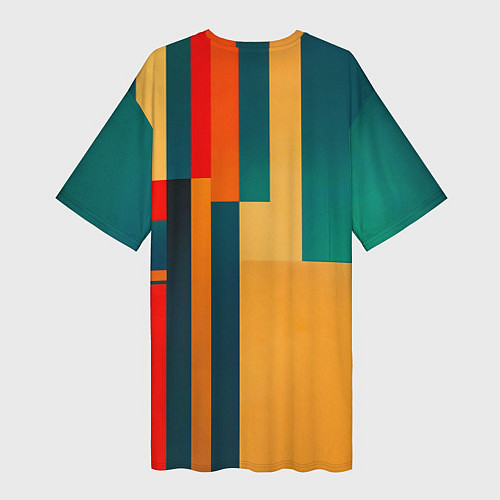 Женская длинная футболка Спорткар ретрофутуризм поп-арт 1970-е / 3D-принт – фото 2