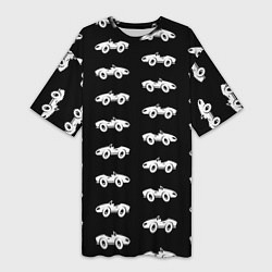 Женская длинная футболка Автомобили