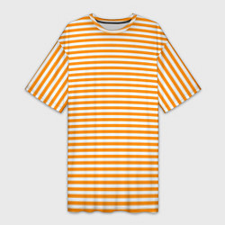 Футболка женская длинная Тельняшка спасателя МЧС, цвет: 3D-принт