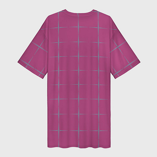Женская длинная футболка Color pink stripes / 3D-принт – фото 2