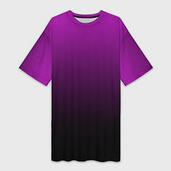 Женская длинная футболка Purple gradient