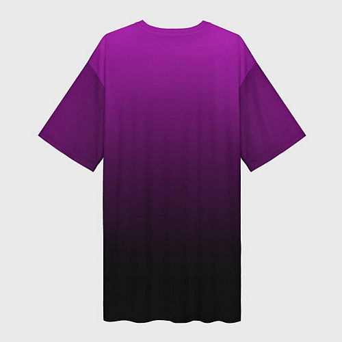Женская длинная футболка Purple gradient / 3D-принт – фото 2