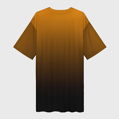 Женская длинная футболка Orange gradient / 3D-принт – фото 2