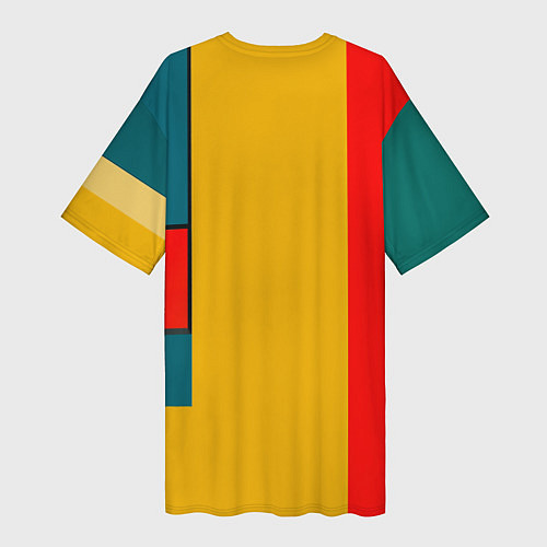 Женская длинная футболка Неандерталец поп-арт / 3D-принт – фото 2