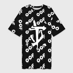 Женская длинная футболка Doom off black