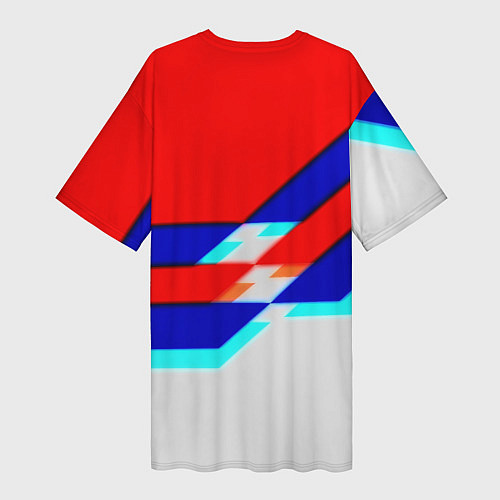 Женская длинная футболка Doom geometry cyber sport / 3D-принт – фото 2