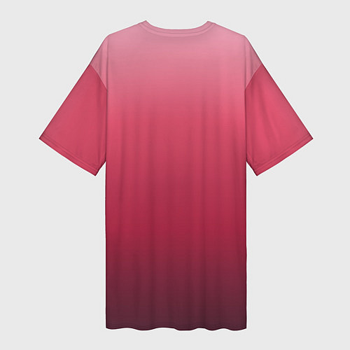 Женская длинная футболка Градиент гранатовый / 3D-принт – фото 2