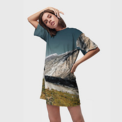 Футболка женская длинная Фардык-Кешене, цвет: 3D-принт — фото 2