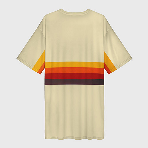 Женская длинная футболка Ретро автобус ЗИЛ поп-арт / 3D-принт – фото 2