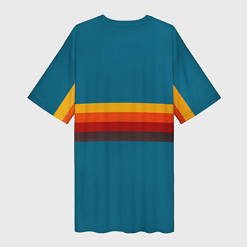 Женская длинная футболка Ретро автобус ЗИЛ 156 поп-арт / 3D-принт – фото 2