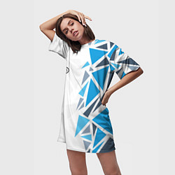 Футболка женская длинная Субару - фрагменты, цвет: 3D-принт — фото 2