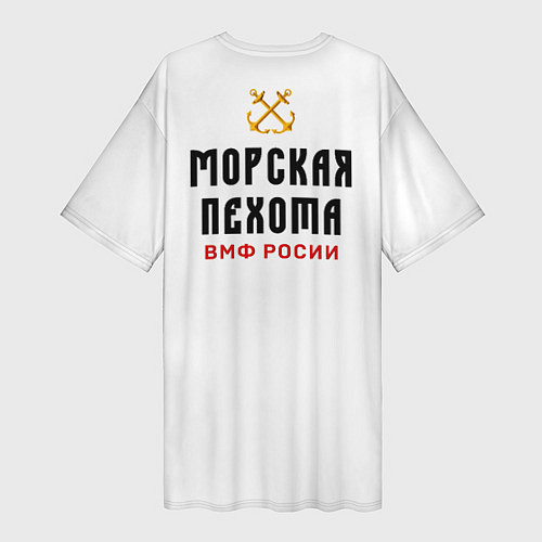 Женская длинная футболка Морская Пехота ВМФ / 3D-принт – фото 2