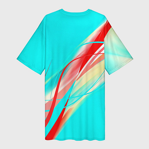 Женская длинная футболка Arsenal stripes / 3D-принт – фото 2