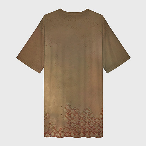 Женская длинная футболка Лягушка с трубкой / 3D-принт – фото 2