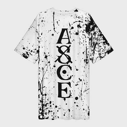 Женская длинная футболка Символ Эйса с подтеками / 3D-принт – фото 2