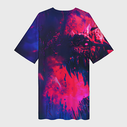 Женская длинная футболка Цири и чудовище / 3D-принт – фото 2