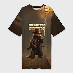 Женская длинная футболка Bobritto Bandito мем