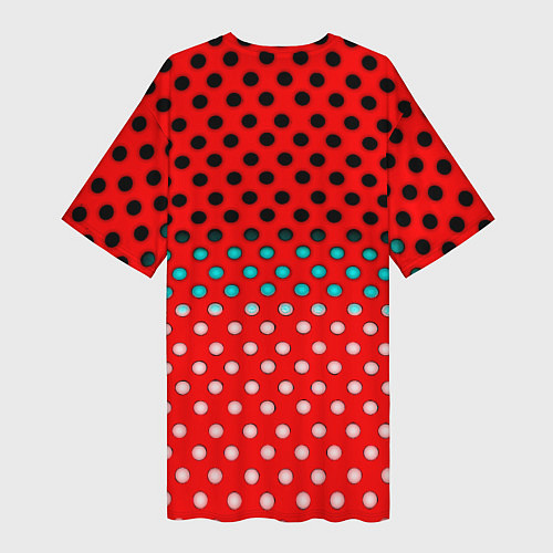 Женская длинная футболка Liverpool точки текстура спорт / 3D-принт – фото 2