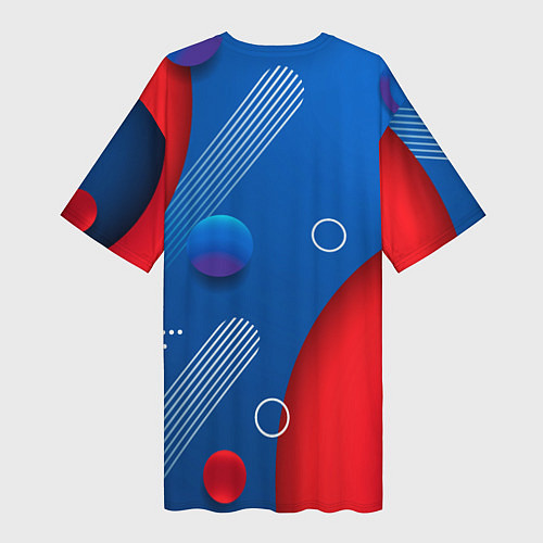 Женская длинная футболка Радостныйй жираф в шарфе / 3D-принт – фото 2