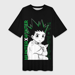 Футболка женская длинная Гон Фрикс Хантер х Хантер, цвет: 3D-принт