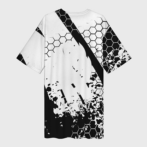 Женская длинная футболка AEK броня текстура краски / 3D-принт – фото 2