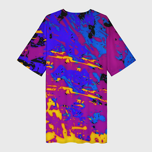 Женская длинная футболка Borussia абстрактные краски / 3D-принт – фото 2