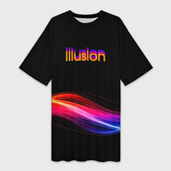 Женская длинная футболка Illusion