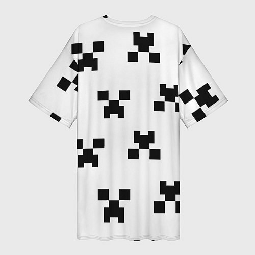 Женская длинная футболка Juventus x minecraft pattern / 3D-принт – фото 2